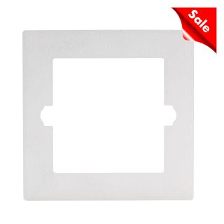 Adapterrahmen, für bündigen und Frontplatten-Einbau mit abgerundeten Ecken , Baugröße: 54x54 x1,9 mm, Kunststoff, Farbe: weiß | SWAR-54R