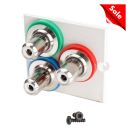 SYSWALL Frontplatte 3 x RCA Cinch YUV, Farbe: RAL 9010...