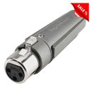 XLR, 3-pol , Metall-, Löttechnik-Kabelbuchse,...