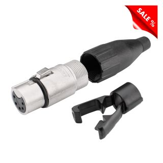 Amphenol XLR, 5-pol , Metall-Kabelbuchse, versilberte(r) Kontakt(e), gerade, grau