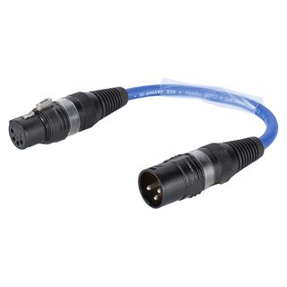Sommer cable  Adapterkabel | XLR 3-pol male/XLR 5-pol female gerade | 0,15m | blau