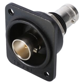 HICON BNC 3G-SDI Patch-Einbaubuchse, Masse isoliert, Type D M3, nickelfarben