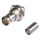 HICON BNC Crimp-Einbaubuchse, Masse isoliert, Gewinde 1/2", nickelfarben