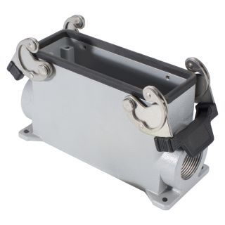 ILME  Rechteck-MP 24, Metall-, Aufbaugehäuse hoch, 2 Bügel, grau