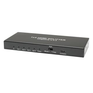 4K 18G HDMI Splitter, IN: 1 x HDMI | OUT: 4 x HDMI, B x H x T: 150 mm x 17 mm x 64 mm