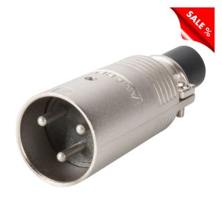 Amphenol EP-Steckverbinder, 3-pol , Metall-, Löttechnik-Kabelstecker, verzinnte(r) Kontakt(e), gerade, silbergrau