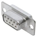 FCT SUB-D, 9-pol , Metall-, Löttechnik-Einbaubuchse,...