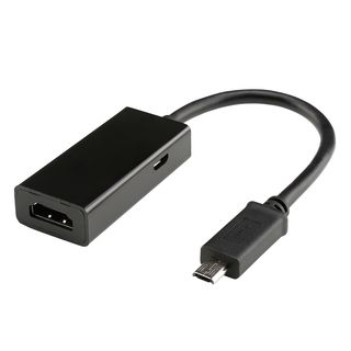 Adapter | USB micro male/HDMI female gerade, schwarz