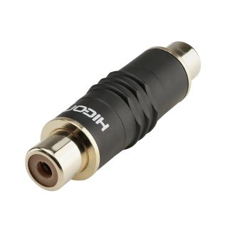 HICON  Adapter | Cinch female/Cinch female 2-pol gerade, silbergrau