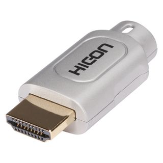 HICON HDMI, 19-pol , Metall-, Schneid-Klemmtechnik-Kabelbuchse, vergoldete(r) Kontakt(e), gerade, grau