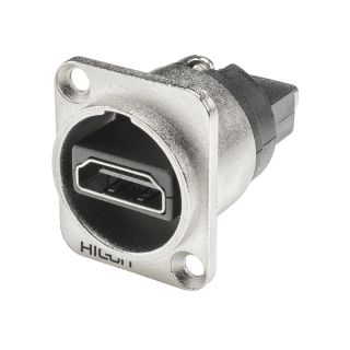 HICON HDMI, 19-pol , Metall-, Patch-Einbaubuchse, vergoldete(r) Kontakt(e), Type D, nickelfarben