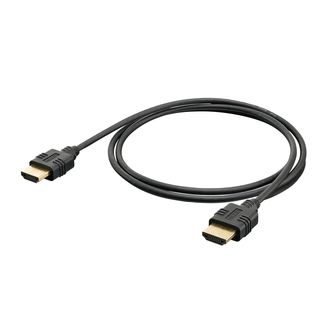 Multimedia-Kompaktkabel HDMI HighSpeed-Cable with Ethernet & ARC, 4K 18G | HDMI A / HDMI A, HICON | 0,30m
