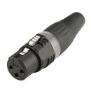 HICON XLR, 3-pol , Metall-, Löttechnik-Kabelbuchse,...