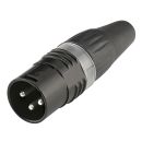 HICON XLR, 3-pol , Metall-, Löttechnik-Kabelstecker,...