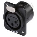 HICON XLR, 3-pol , Metall-, Löttechnik-Einbaubuchse,...