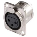 HICON XLR, 3-pol , Metall-, Löttechnik-Einbaubuchse,...