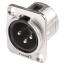HICON XLR, 3-pol , Metall-,...