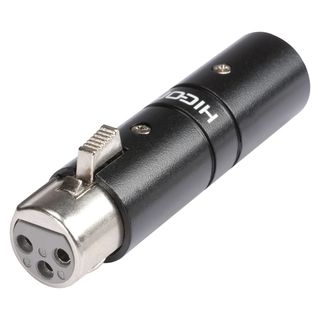 HICON  Adapter | XLR 3-pol female/XLR 5-pol male gerade, schwarz