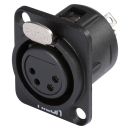 HICON XLR, 4-pol , Metall-, Löttechnik-Einbaubuchse,...
