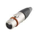 HICON XLR, 5-pol , Metall-Kabelbuchse, versilberte(r)...
