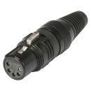 HICON XLR, 5-pol , Metall-, Löttechnik-Kabelbuchse,...
