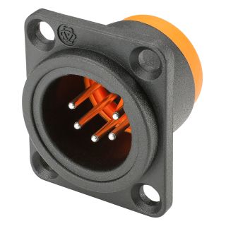 HICON XLR, Wasserdicht und staubgeschtzt nach IP54 im gesteckten Zustand , 5-pol , Polyamid-Einbaustecker, vergoldete(r) Kontakt(e), gerade