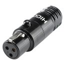 HICON Mini-XLR kompakt, 3-pol , Metall-,...