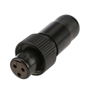 HICON MINI-XLR, IP67 & EXTRA ROBUST, IP67 , 3-pol , Stahlgehuse-buchse, vergoldete(r) Kontakt(e), gerade