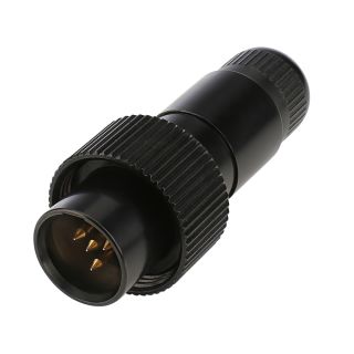 HICON MINI-XLR, IP67 & EXTRA ROBUST, IP67 , 4-pol , Stahlgehäuse-stecker, vergoldete(r) Kontakt(e), gerade