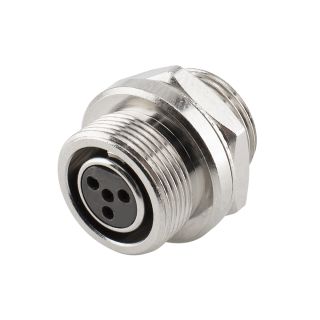 HICON Mini-XLR, IP67 , 4-pol , Metall-, Löttechnik-Einbaubuchse, vergoldete(r) Kontakt(e), Gewinde 10,9 mm