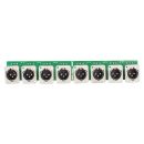 SOMMER CABLE INSTALL-Modul 8 x XLR D-Serie male, Metall-, Steck-Federklemmen 3-fach / Kanal-, versilberte(r) Kontakt(e), nickelfarben, für BB-Serie 19", PlugMama, THE BOXX