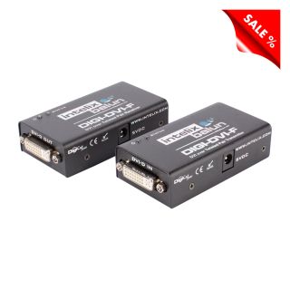 INTELIX DVI Baluns IX-DIGI-DVI-EU, DVI Repeater, IN: DVI 24 + 5 Buchse | OUT: 2 x RJ45 (beide Leitungen mssen angeschlossen werden)