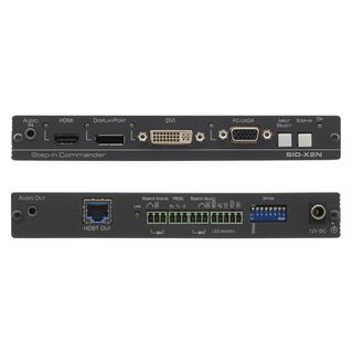 KRAMER , HD-BaseT Multiformat bertrager, IN: HDMI/Analog Audio/DVI/VGA/DisplayPort | OUT: RJ45 (HD-BaseT 1.0) Schaltkontakte fr Signalauswahl