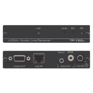 KRAMER , VGA + Audio + S/PDIF-Receiver, IN: RJ45 | OUT: Cinch (S/PDIF)/3,5 mm Klinke (Audio)/Sub-D 15 HD (VGA)