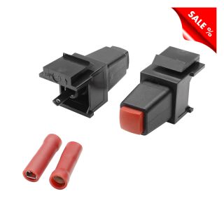 Kunststoff-Einbaubuchse, Klemmanschluss (1,5 mm²), Keystone Clip-In, schwarz