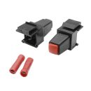 Kunststoff-Einbaubuchse, Klemmanschluss (1,5 mm²), Keystone Clip-In, schwarz