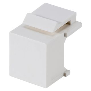 Abdeckung, Kunststoff-Einbau, vernickelte(r) Kontakt(e), Keystone Clip-In, weiß