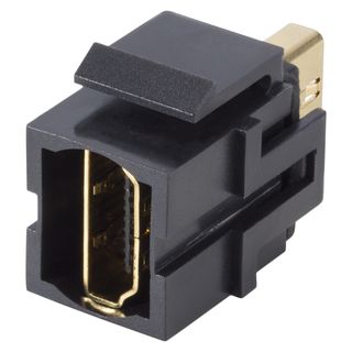 HDMI, 19-pol , Kunststoff-, Patch-Einbau, vergoldete(r) Kontakt(e), Keystone Clip-In, schwarz