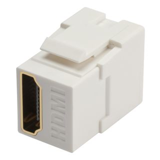 HDMI, 19-pol , Kunststoff-, Patch-Einbau, vergoldete(r) Kontakt(e), Keystone Clip-In, wei