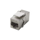 RJ45 CAT.6, 8-pol , Metall-, Patch-Einbaubuchse,...