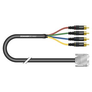 VGA-Kabel Transit Mini Flex, 5  x  0,08 mm | Sub-D / Cinch, HICON | 2,50m