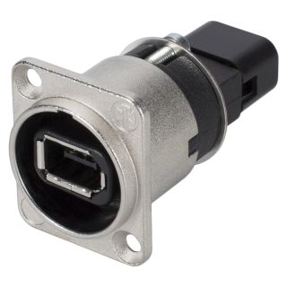 NEUTRIK® Firewire, 6-pol , Metall-, Patch-Einbaubuchse, vergoldete(r) Kontakt(e), Type D, nickelfarben