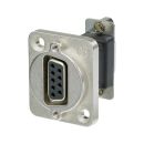 NEUTRIK®  | SUB-D 9-pol female Type D, nickelfarben