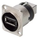 NEUTRIK® USB, 4-pol , Metall-, Patch-Einbaubuchse,...