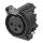 NEUTRIK® XLR, 3-pol , Kunststoff-, Printtechnik horizontal-Einbaubuchse, vergoldete(r) Kontakt(e), Type A, schwarz
