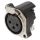 NEUTRIK® XLR, 3-pol , Kunststoff-, Printtechnik horizontal-Einbaubuchse, hartvergoldete(r) Kontakt(e), Type B, grau