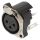 NEUTRIK® XLR, 3-pol , Metall-, Printtechnik vertikal-Einbaubuchse, vergoldete(r) Kontakt(e), Type B, chromfarben