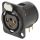 NEUTRIK® XLR, 3-pol , Metall-, Printtechnik horizontal-Einbaubuchse, vergoldete(r) Kontakt(e), Type D, schwarz verchromt