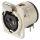 NEUTRIK® XLR, 3-pol , Metall-, Printtechnik horizontal-Einbaubuchse, versilberte(r) Kontakt(e), Type D, nickelfarben
