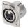 NEUTRIK® XLR, 3-pol , Metall-, Löttechnik-Einbaubuchse, versilberte(r) Kontakt(e), Type D M3, nickelfarben